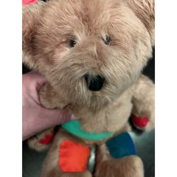 Vintage Russ Berrie The Bear of Patches Plush Teddy Bear Stuffed Animal 15" Toy - Picture 3 of 6